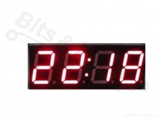 Display 3-in-1 klok / temperatuur / voltage rood